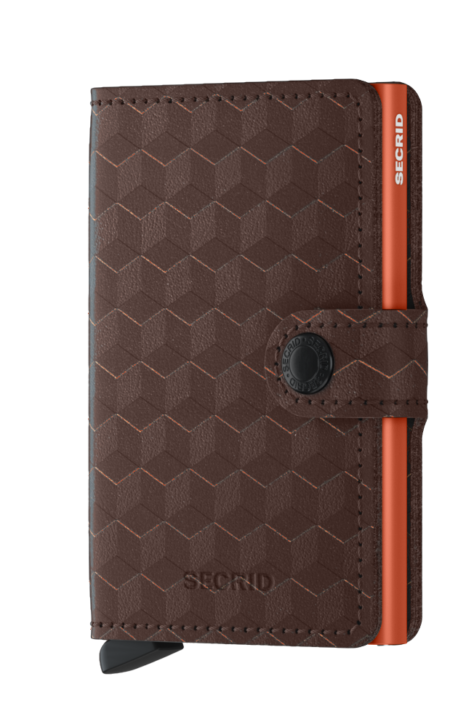 Secrid Miniwallet Optical Brown Orange Front