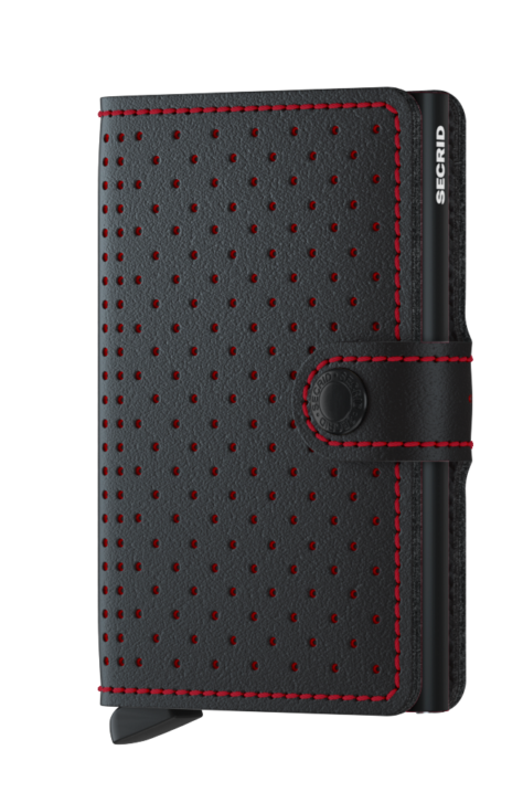Secrid Miniwallet Perforated Black Red Front