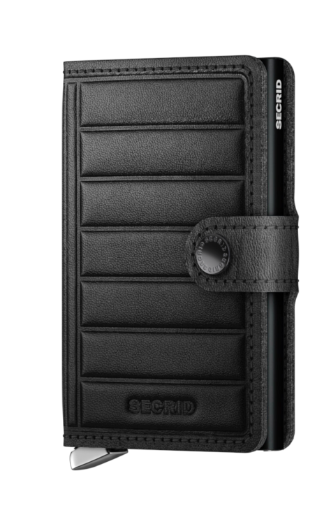 Secrid Premium Miniwallet Emboss Lines Black Front