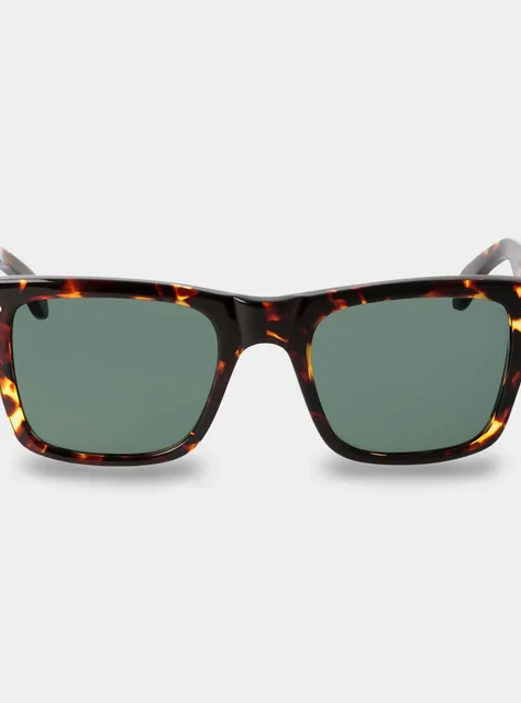 Denim Eco Dark Havana Bottle Green Sustainable Tbd Eyewear Front