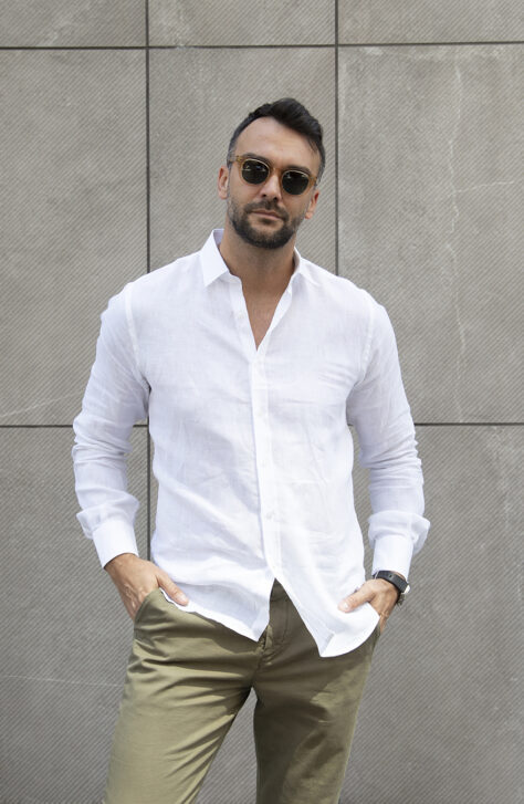 Aiden Muška Košulja Lan1